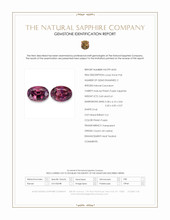 1.21 Ct.Tw.Total Carat Weight Pinkish Purple Sapphire Pair from Ceylon (Sri Lanka) Scan Report