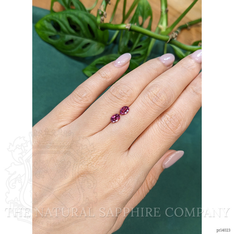 1.21 Ct.Tw. Pinkish Purple Sapphire Pair from Ceylon (Sri Lanka)