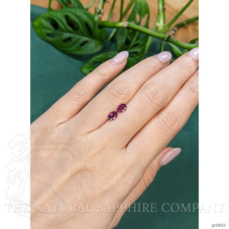 1.21 Ct.Tw. Pinkish Purple Sapphire Pair from Ceylon (Sri Lanka)