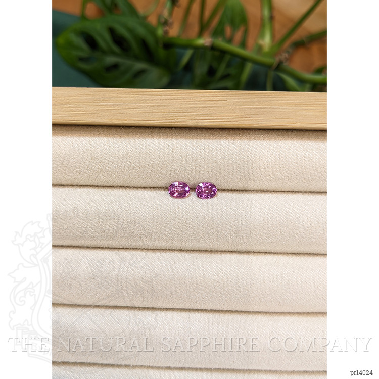 0.86 Ct.Tw. Purple Sapphire Pair from Ceylon (Sri Lanka)
