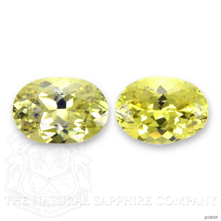 1.60 Ct.Tw. Greenish Yellow Chrysoberyl Pair from Ceylon (Sri Lanka)