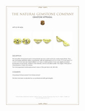 1.32 Ct.Tw.Total Carat Weight Greenish Yellow Chrysoberyl Pair from Ceylon (Sri Lanka) Appraisal