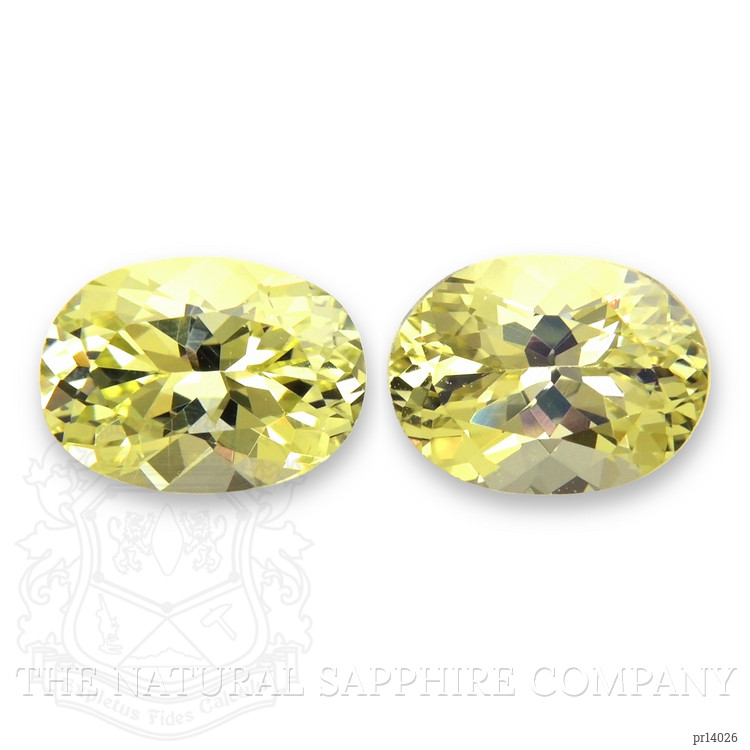 1.32 Ct.Tw. Greenish Yellow Chrysoberyl Pair from Ceylon (Sri Lanka)