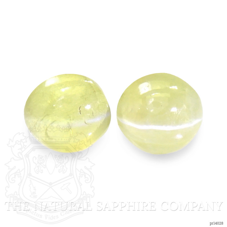 1.06 Ct.Tw. Cabochon Chrysoberyl Pair from Ceylon (Sri Lanka)