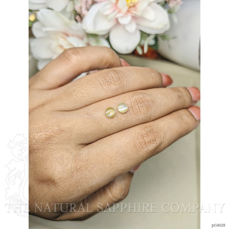 1.06 Ct.Tw. Cabochon Chrysoberyl Pair from Ceylon (Sri Lanka)