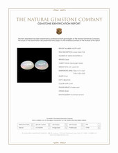 1.04 Ct.Tw.Total Carat Weight Multi Color Cabochon White Opal (Light Opal) Pair from Brazil Scan Report