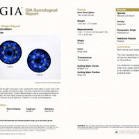 3.37&nbsp;Ct.Tw.Total Carat Weight Blue Sapphire Pair from Madagascar Scan Report