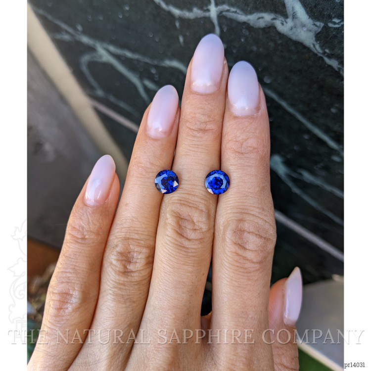 3.37 Ct.Tw. Blue Sapphire Pair from Madagascar