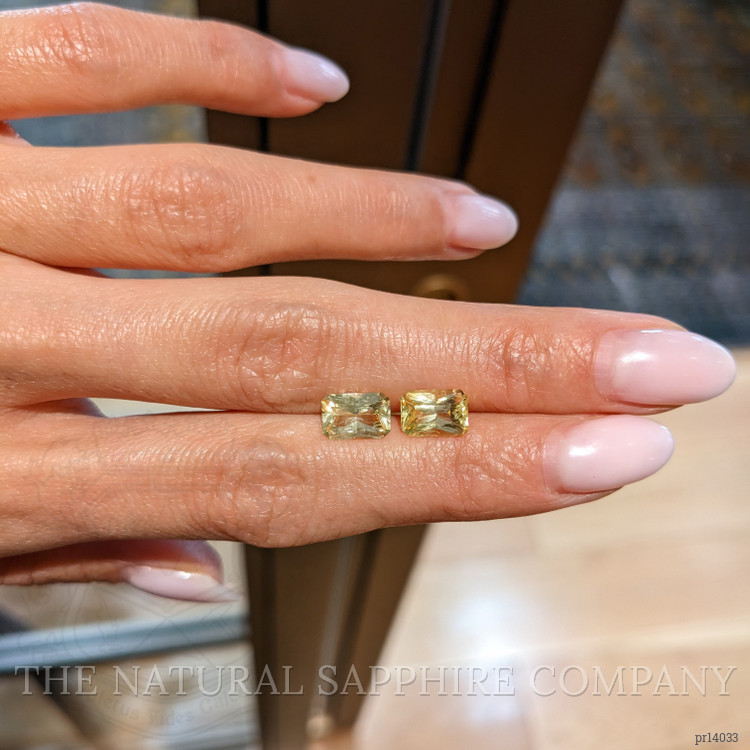 5.76 Ct.Tw. Yellow Sapphire Pair from Ceylon (Sri Lanka)