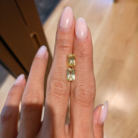 5.76 Ct.Tw.Total Carat Weight Yellow Sapphire Pair from Ceylon (Sri Lanka) Life Style