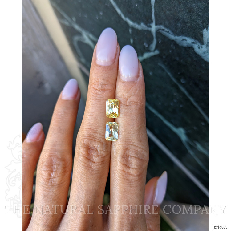 5.76 Ct.Tw. Yellow Sapphire Pair from Ceylon (Sri Lanka)