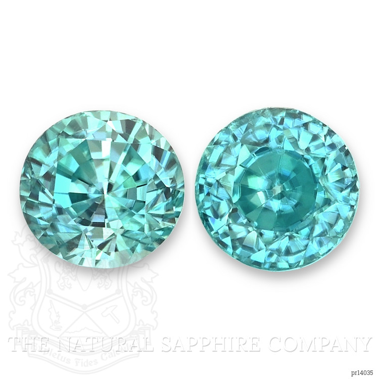 6.45 Ct.Tw. Greenish Blue Zircon Pair