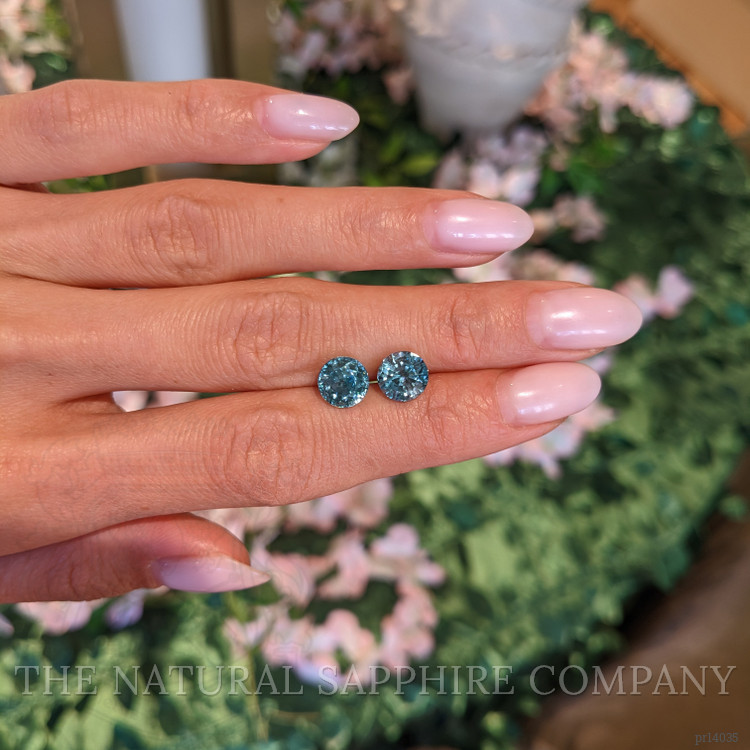 6.45 Ct.Tw. Greenish Blue Zircon Pair