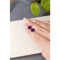 3.50 Ct.Tw.Total Carat Weight Purple Amethyst Pair from Brazil Life Style