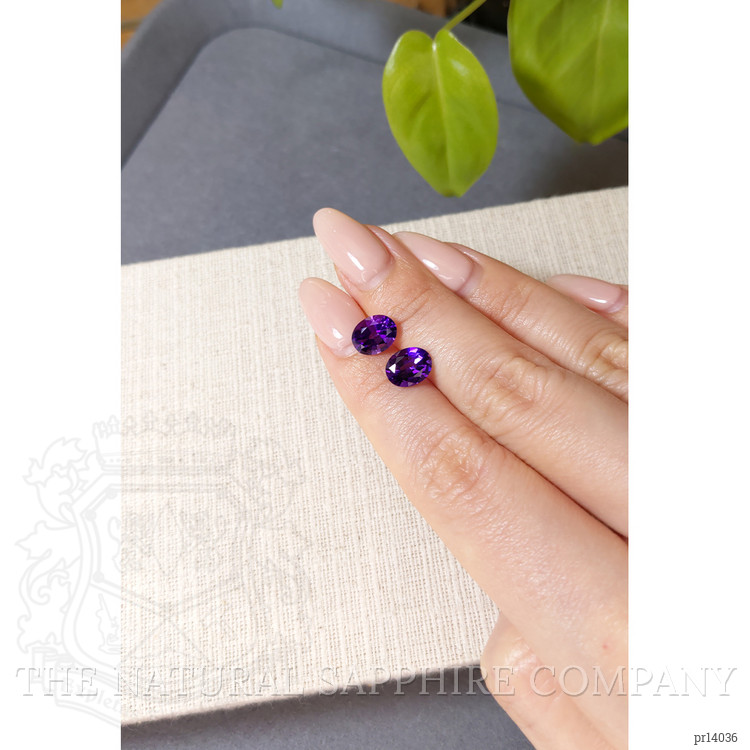 3.50 Ct.Tw. Purple Amethyst Pair from Brazil
