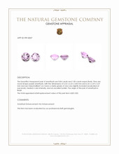1.84 Ct.Tw.Total Carat Weight Purple Amethyst Pair from Brazil Appraisal