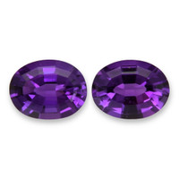 3.47 Ct.Tw.Total Carat Weight Purple Amethyst Pair from Brazil Video