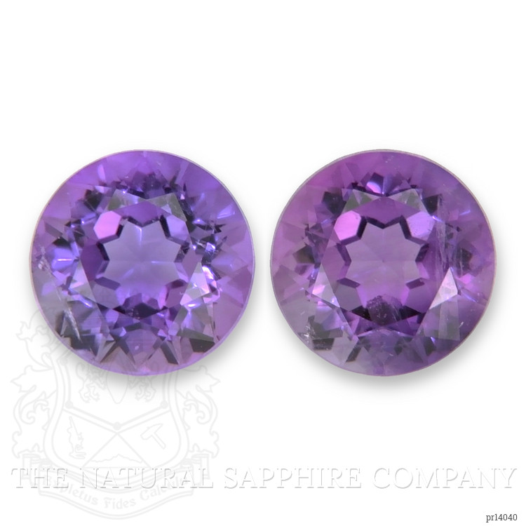 2.59 Ct.Tw. Pinkish Purple Amethyst Pair from Brazil