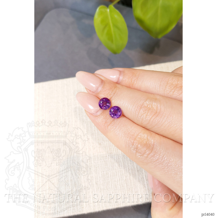 2.59 Ct.Tw. Pinkish Purple Amethyst Pair from Brazil