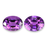 3.55 Ct.Tw.Total Carat Weight Purple Amethyst Pair from Brazil Video