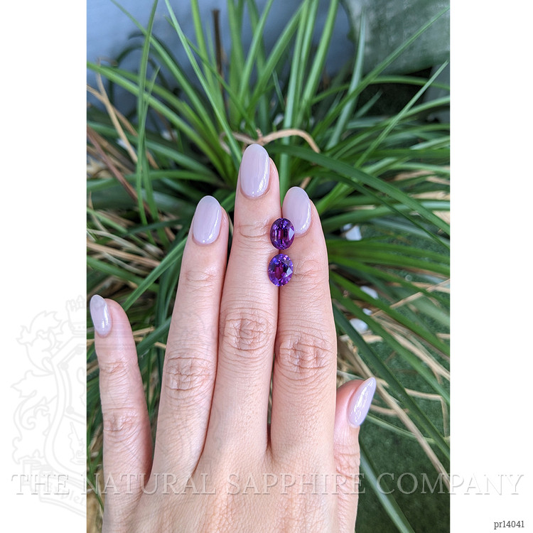 3.55 Ct.Tw. Purple Amethyst Pair from Brazil