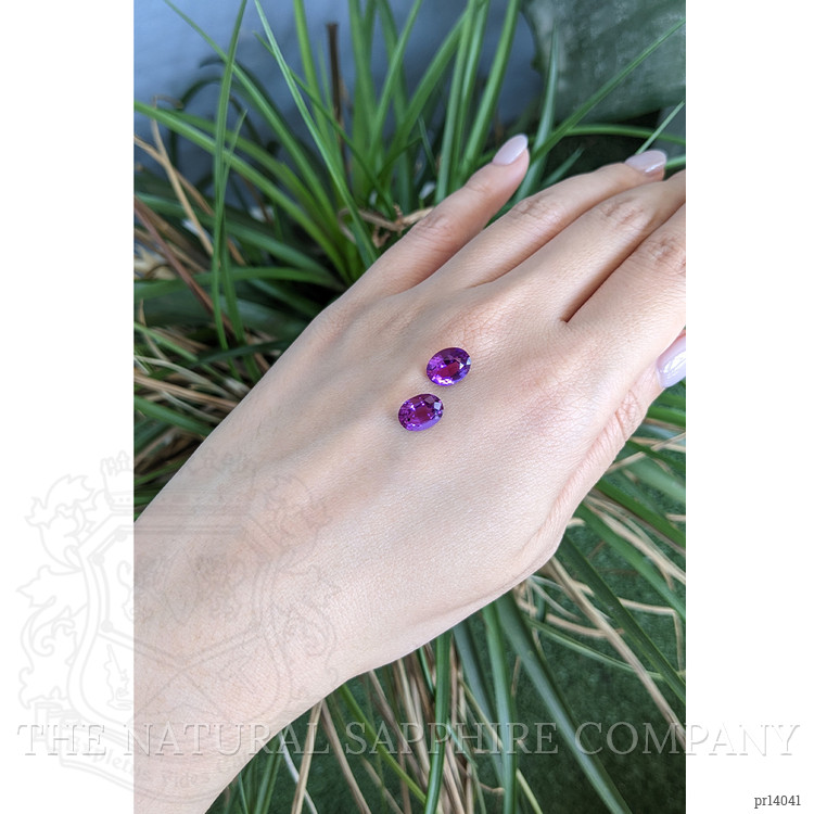 3.55 Ct.Tw. Purple Amethyst Pair from Brazil