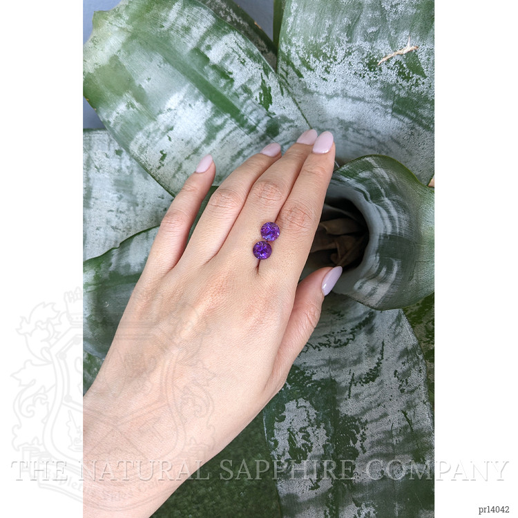 4.16 Ct.Tw. Purple Amethyst Pair from Brazil