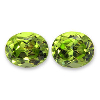 2.42&nbsp;Ct.Tw.Total Carat Weight Green Peridot Pair from Burma (Myanmar) Video