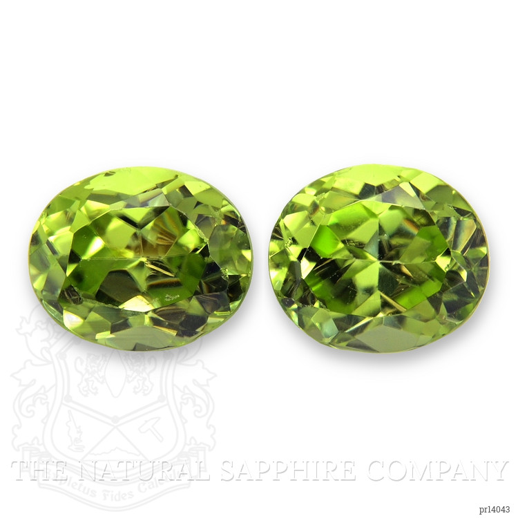 2.42 Ct.Tw. Green Peridot Pair from Burma (Myanmar)