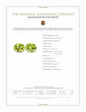 3.08 Ct.Tw.Total Carat Weight Yellowish Green Peridot Pair from Burma (Myanmar) Scan Report
