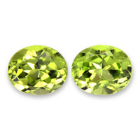 3.08&nbsp;Ct.Tw.Total Carat Weight Yellowish Green Peridot Pair from Burma (Myanmar) Video