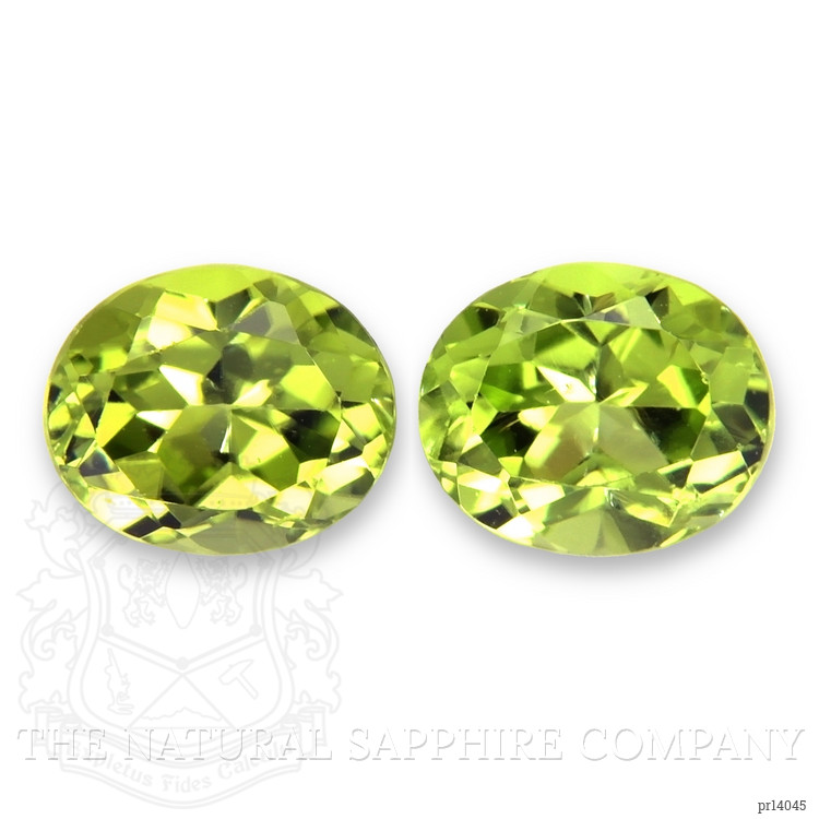 3.08 Ct.Tw. Yellowish Green Peridot Pair from Burma (Myanmar)