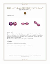 3.18&nbsp;Ct.Tw.Total Carat Weight Purplish Pink Rhodolite Garnet Pair from Ceylon (Sri Lanka) Appraisal
