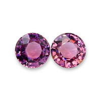 3.18&nbsp;Ct.Tw.Total Carat Weight Purplish Pink Rhodolite Garnet Pair from Ceylon (Sri Lanka) Video