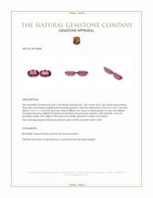 2.56 Ct.Tw.Total Carat Weight Purplish Pink Rhodolite Garnet Pair from Ceylon (Sri Lanka) Appraisal