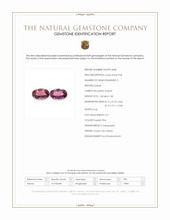2.56 Ct.Tw.Total Carat Weight Purplish Pink Rhodolite Garnet Pair from Ceylon (Sri Lanka) Scan Report