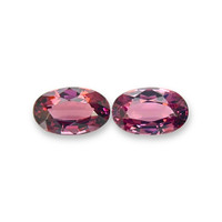 2.56&nbsp;Ct.Tw.Total Carat Weight Purplish Pink Rhodolite Garnet Pair from Ceylon (Sri Lanka) Video