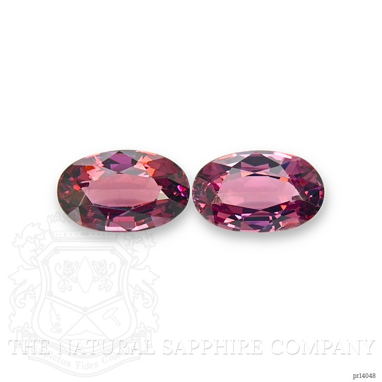 2.56 Ct.Tw. Purplish Pink Rhodolite Garnet Pair from Ceylon (Sri Lanka)