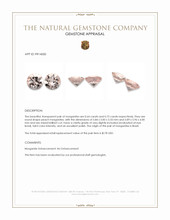 1.37&nbsp;Ct.Tw.Total Carat Weight Peach Morganite Pair from Brazil Appraisal