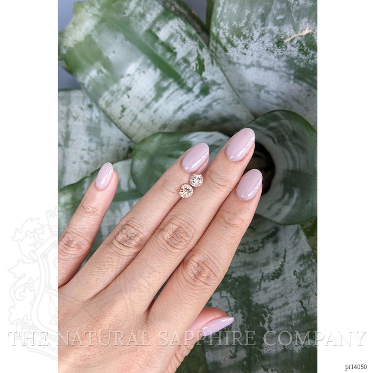 1.37 Ct.Tw. Peach Morganite Pair from Brazil
