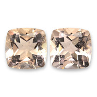 1.86 Ct.Tw.Total Carat Weight Peach Morganite Pair from Brazil Video