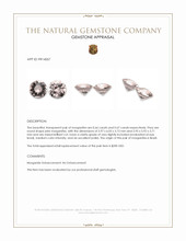 1.33 Ct.Tw.Total Carat Weight Pink Morganite Pair from Brazil Appraisal