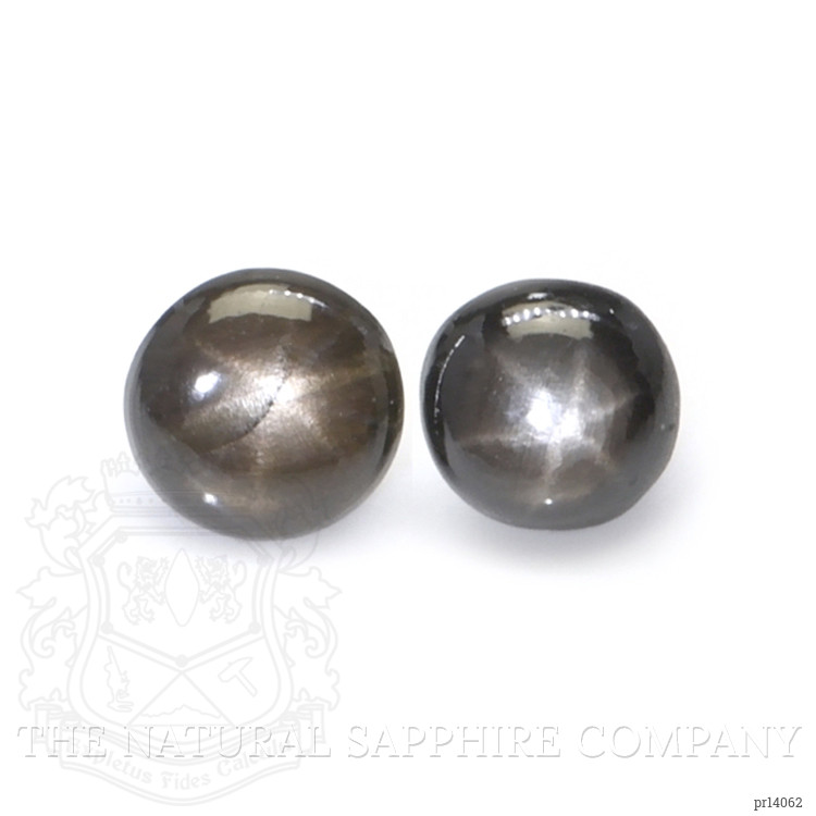 1.06 Ct.Tw. Black Cabochon Star Sapphire Pair from Ceylon (Sri Lanka)