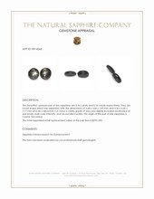 0.98 Ct.Tw.Total Carat Weight Black Star Sapphire Pair from Ceylon (Sri Lanka) Appraisal
