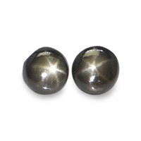 0.98&nbsp;Ct.Tw.Total Carat Weight Black Star Sapphire Pair from Ceylon (Sri Lanka) Video