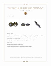 1.28 Ct.Tw.Total Carat Weight Greenish Brown Star Sapphire Pair from Ceylon (Sri Lanka) Appraisal
