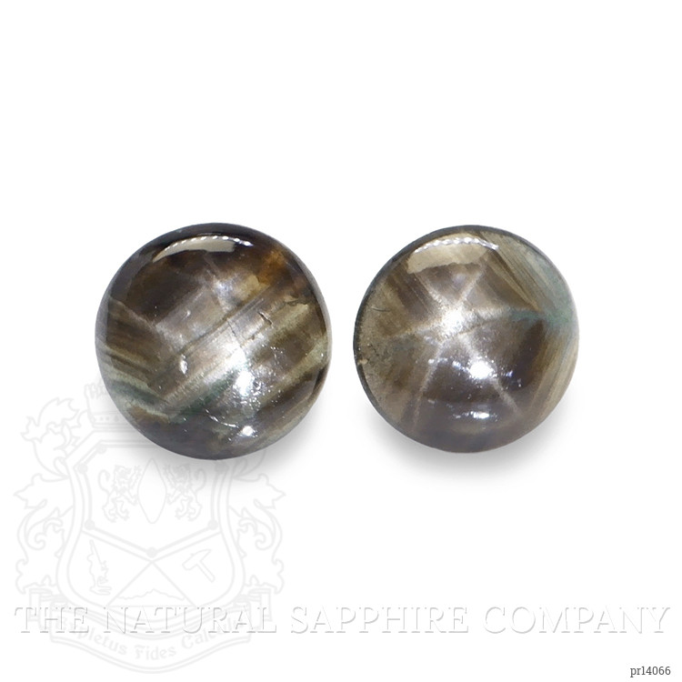 1.74 Ct.Tw. Brown Star Sapphire Pair from Ceylon (Sri Lanka)