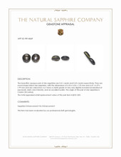 0.84 Ct.Tw.Total Carat Weight Black Star Sapphire Pair from Ceylon (Sri Lanka) Appraisal