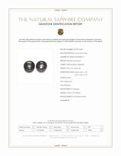 0.84&nbsp;Ct.Tw.Total Carat Weight Black Star Sapphire Pair from Ceylon (Sri Lanka) Scan Report