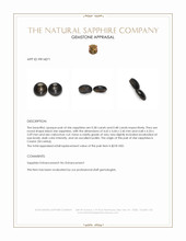 1.06&nbsp;Ct.Tw.Total Carat Weight Black Star Sapphire Pair from Ceylon (Sri Lanka) Appraisal
